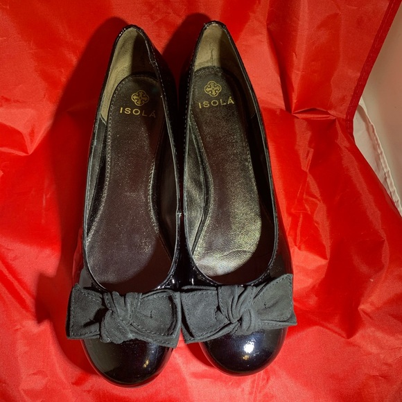 Isola Shoes Isola Abria Patent Leather W Suede Bow Sz 85 Poshmark